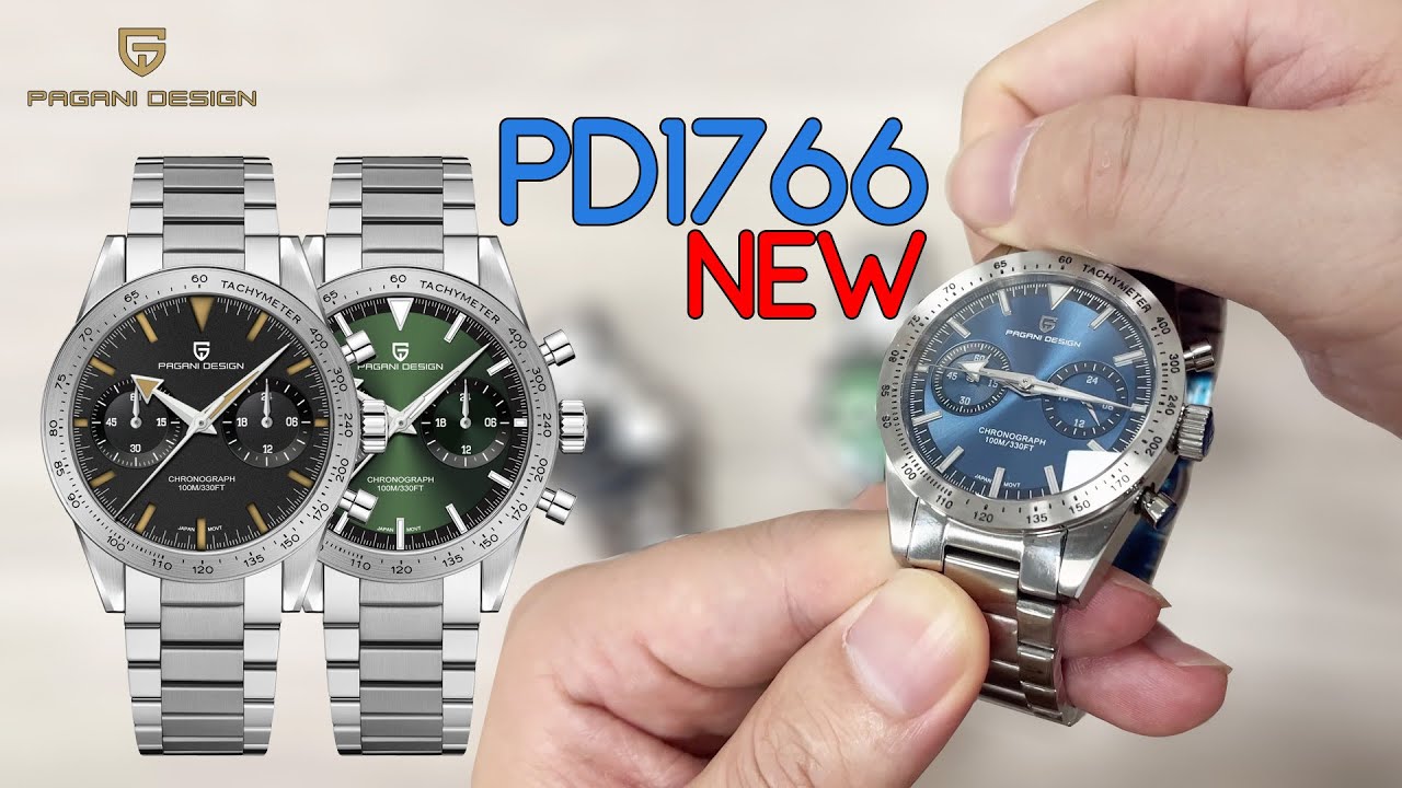 PAGANI DESIGN PD1766 Men's Quartz Watches 40mm Stainless Steel Wristwatch