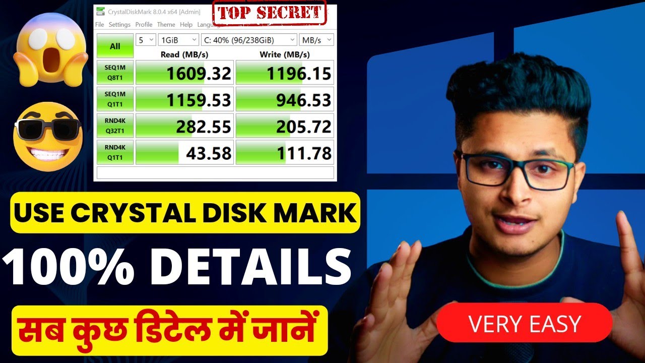 How to Use CrystalDiskMark In Windows 11 & Windows 10 | Crystal Disk Mark Speed Test Details 2024