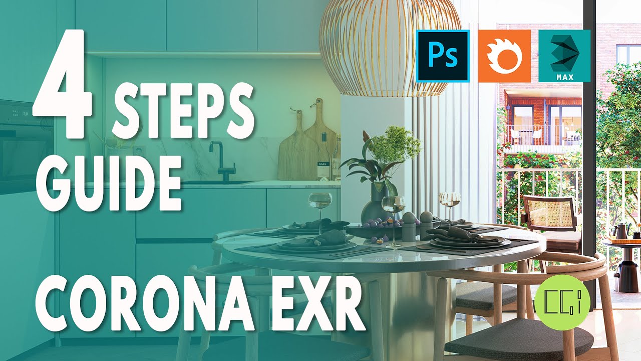 👑 Corona EXR Files in Photoshop - 4 Simple Steps