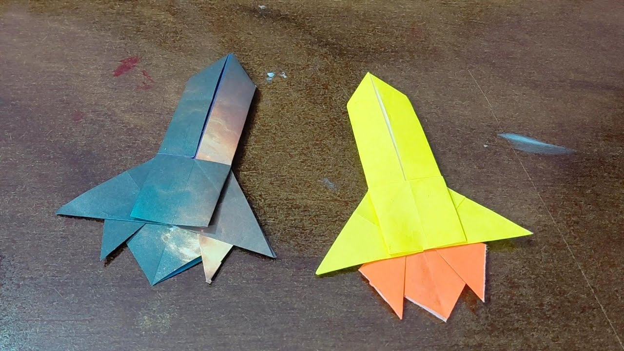 How to make a rocket 🚀 from origami paper 