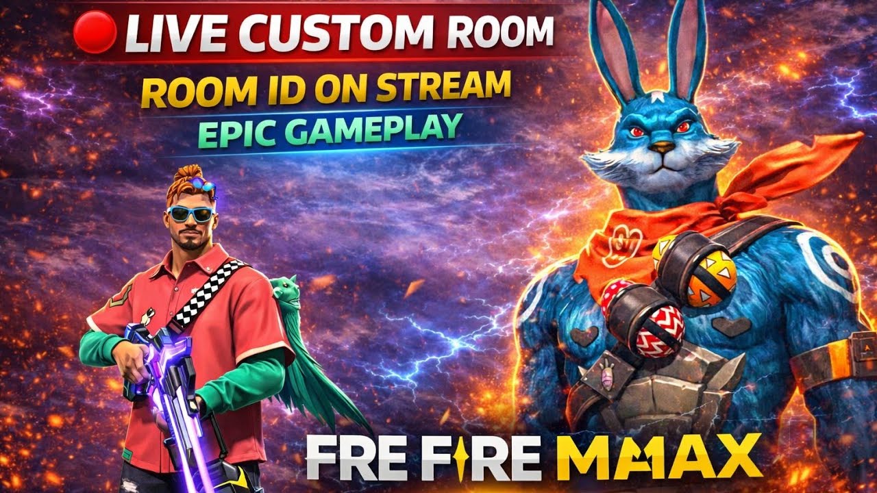 FREE FIRE MAX LIVE CUSTOM ROOM 🔥 ID PASSWORD