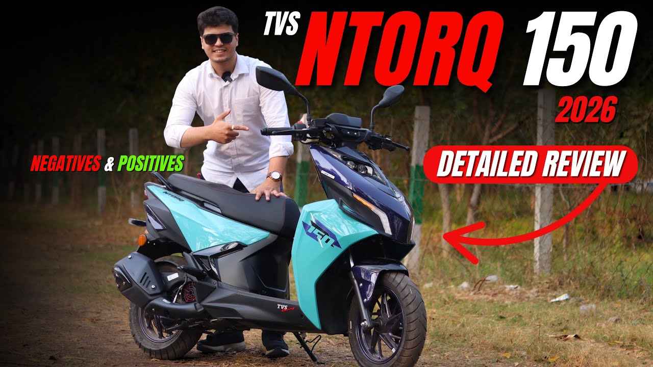TVS Ntorq 150 Review 2026 | Price, Mileage, Top Speed, Features | Better Than Aerox 155?