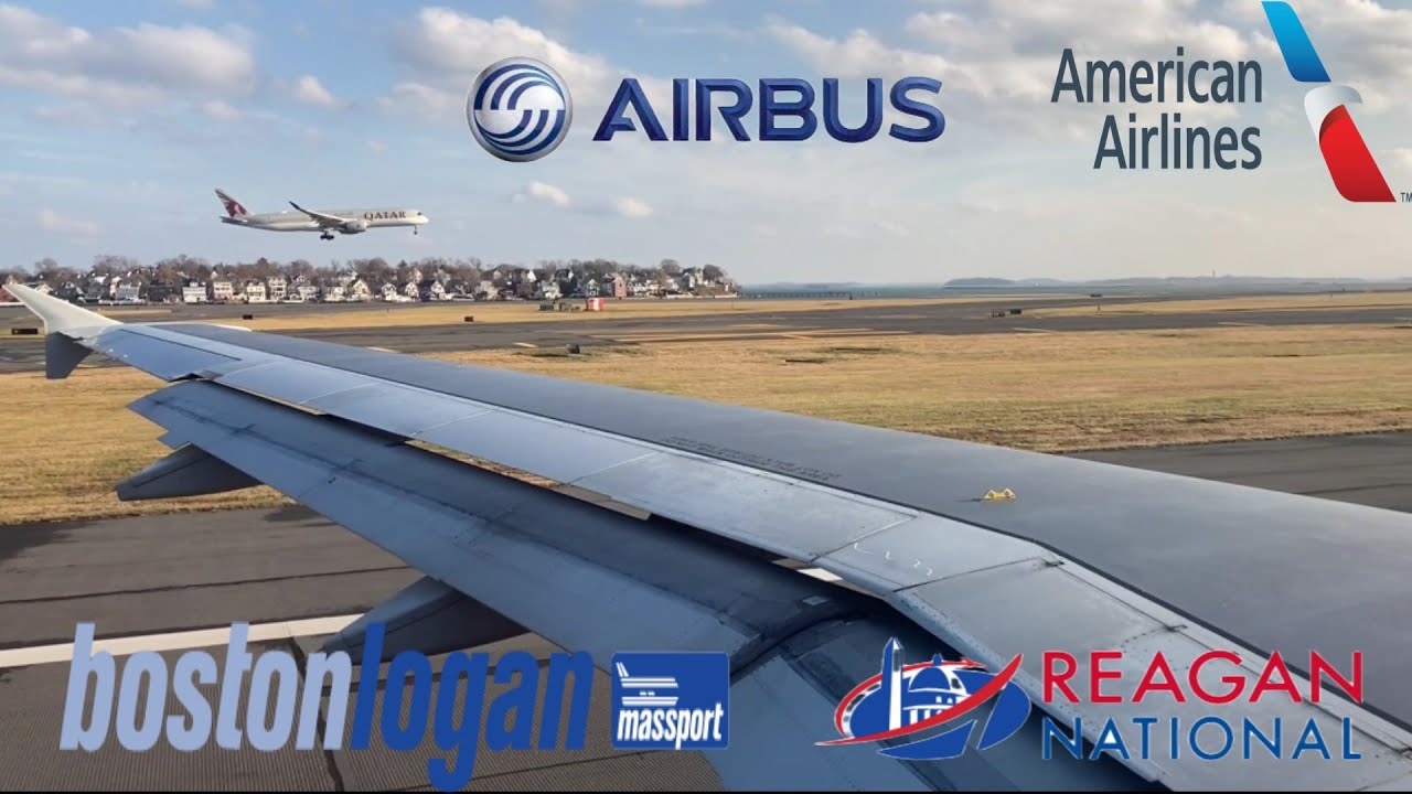 ✅Full Flight. Boston Logan (BOS) to Washington DC (DCA) - American Airlines A319. Ep #29🔥