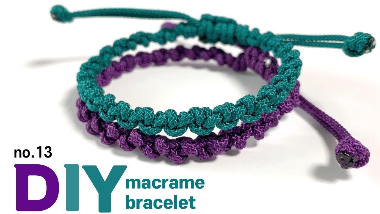 쉬운 매듭팔찌 만들기 ❤ 마크라메 우정 소원 매듭팔찌 | Friendship Lucky kont bracelet | Macrame Lace bracelet | soDIY #13