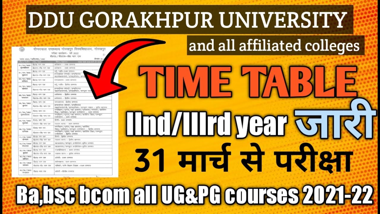 Ddu Annual exam time table 2022, देखें 31मार्च से वार्षिक परीक्षा 2021-22 improvement, backpaper 😯