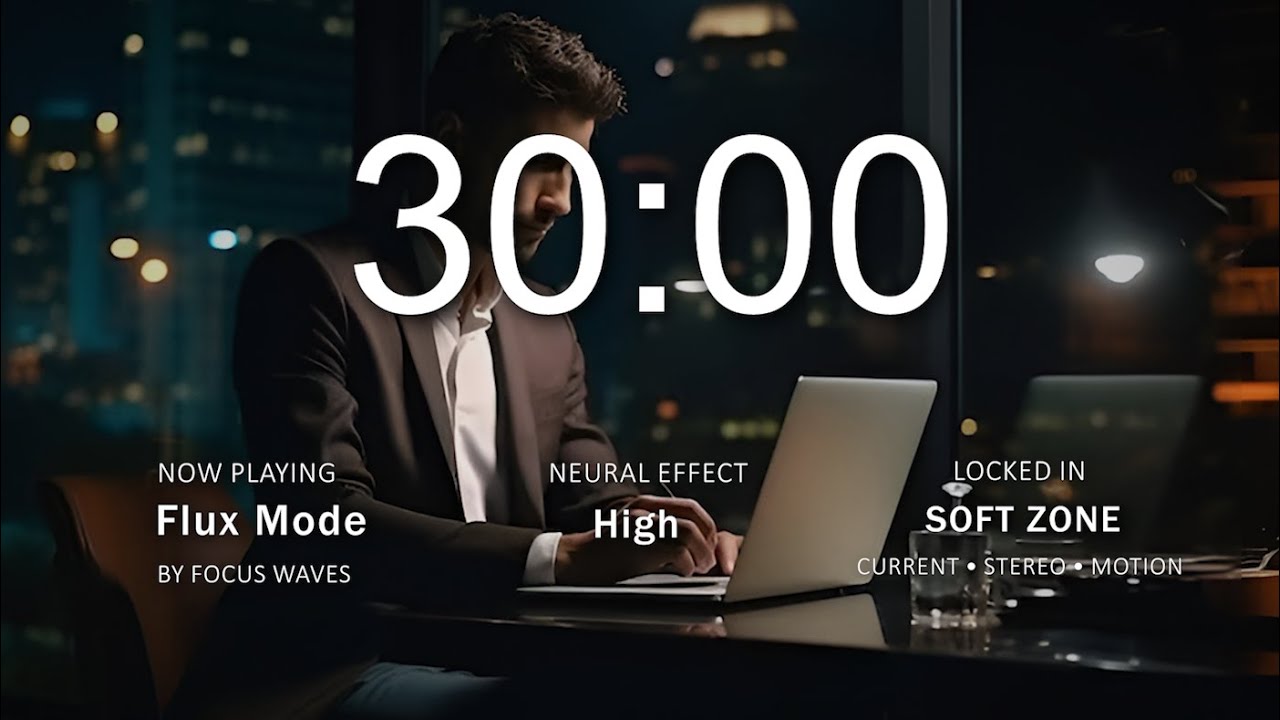 30 Minute Focus - Flux Mode ⚡Focus Waves⚡ | Music for maximum Focus and Cocncentration