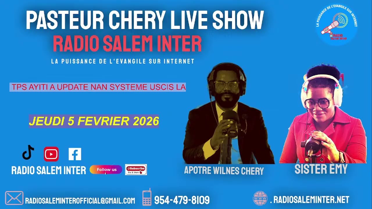 PASTEUR CHERY LIVE SHOW JEUDI 5 FEVRIER 2026/PRIERE MEDITATION- REFLEXION- INSURANCE INFO