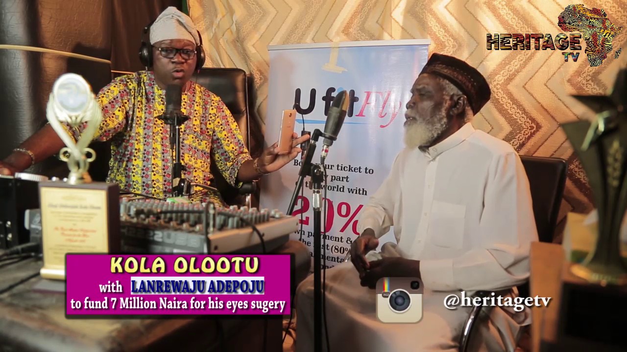 Kola Olootu in studio... (Lanrewaju Adepoju need 7M Naira for  eye surgery to regain his sight)