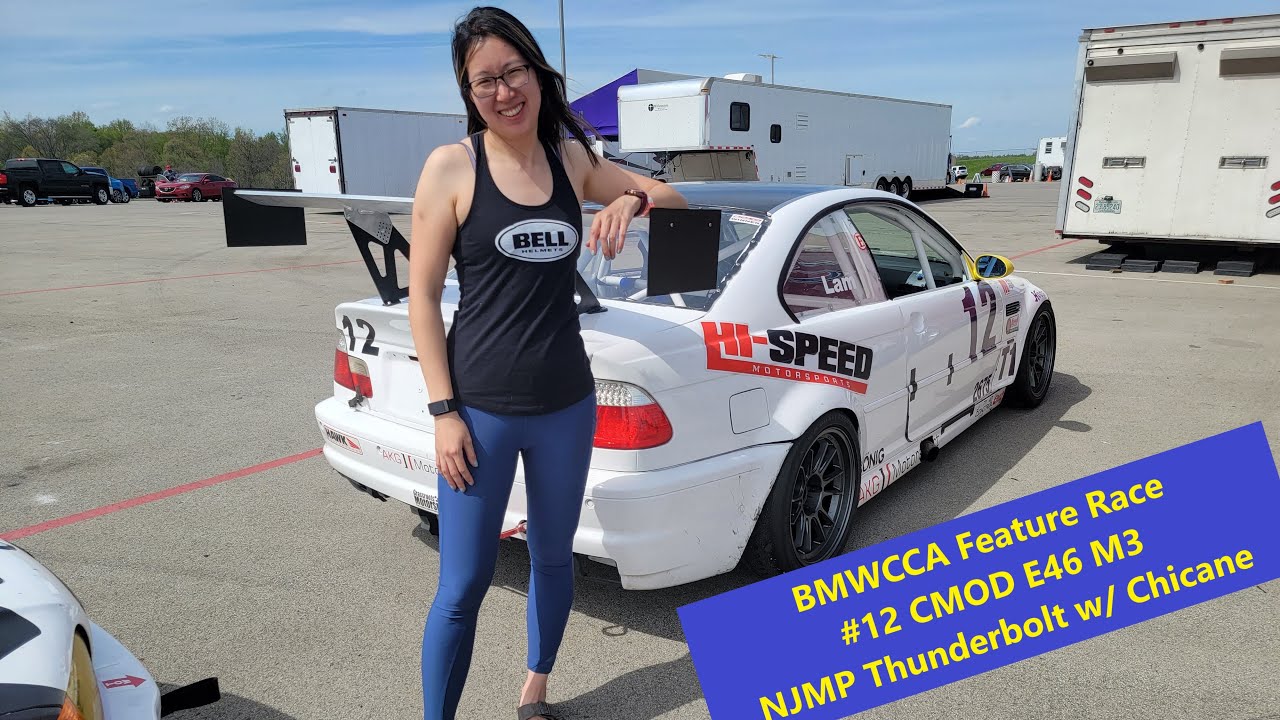 #12 CMOD E46 M3 Christina Lam vs Todd Brown BMWCCA Feature Race NJMP Thunderbolt w/ Chicane