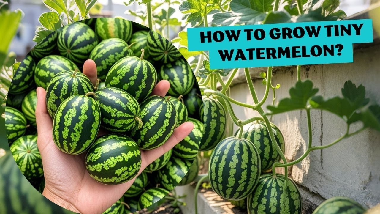 Growing Small Watermelons on a Balcony: Urban Gardening Success Story | Sweet Harvest Tips🍉