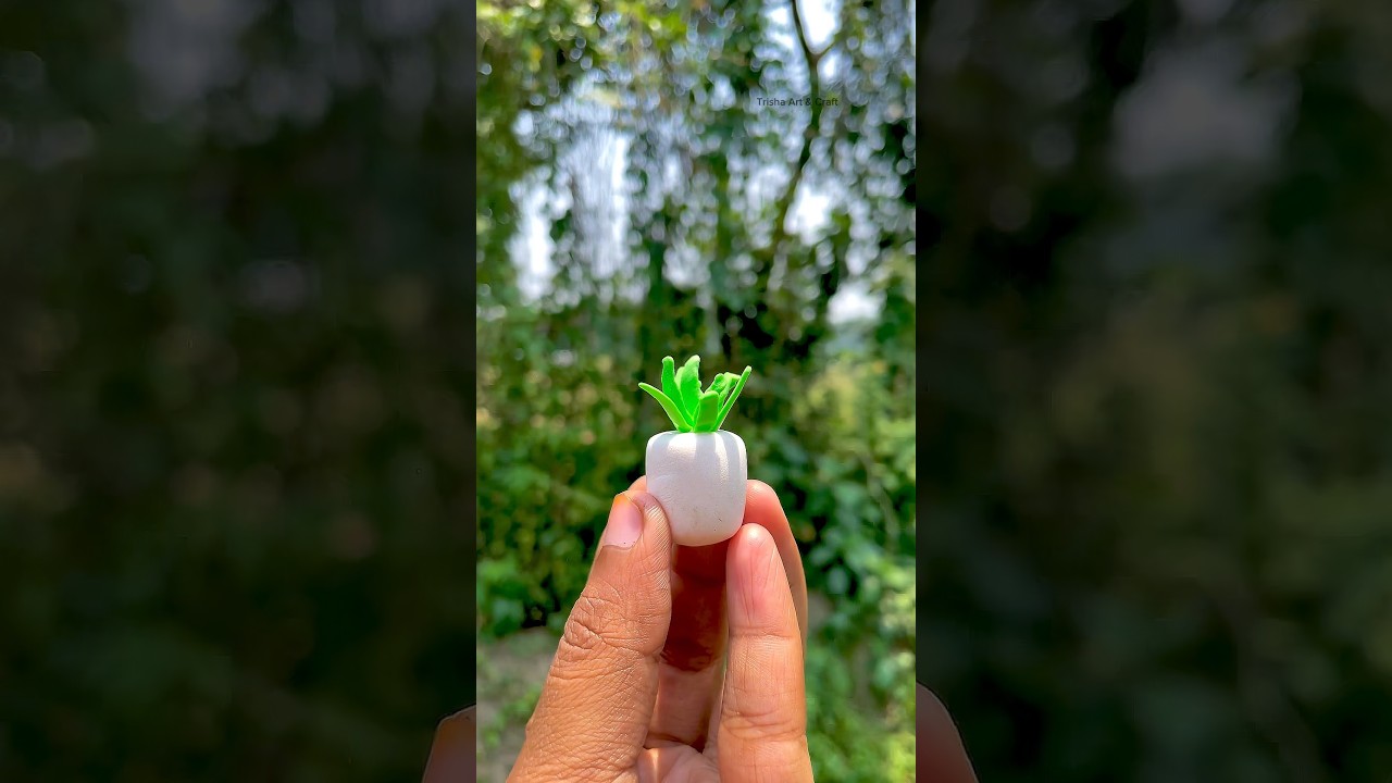 How To Make Cactus Plant With Clay 