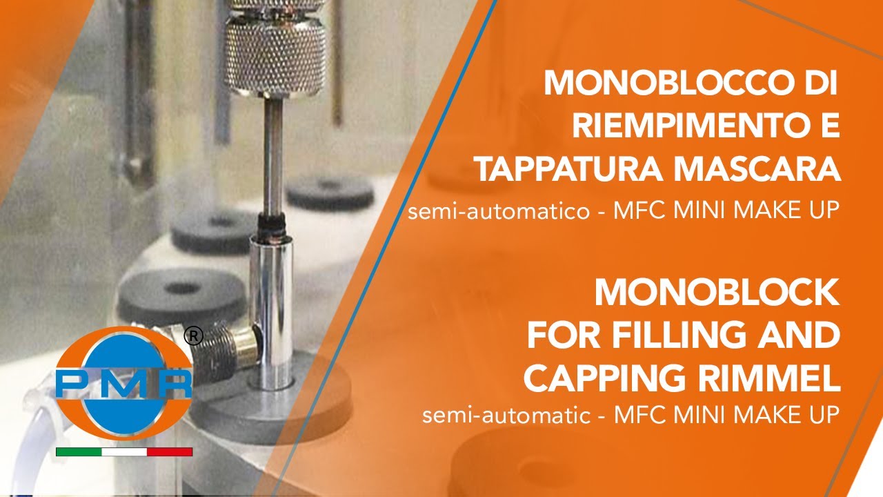 MONOBLOCCO SEMI-AUTOMATICO DI RIEMPIMENTO E TAPPATURA PER MASCARA - MFC MINI MAKE UP
