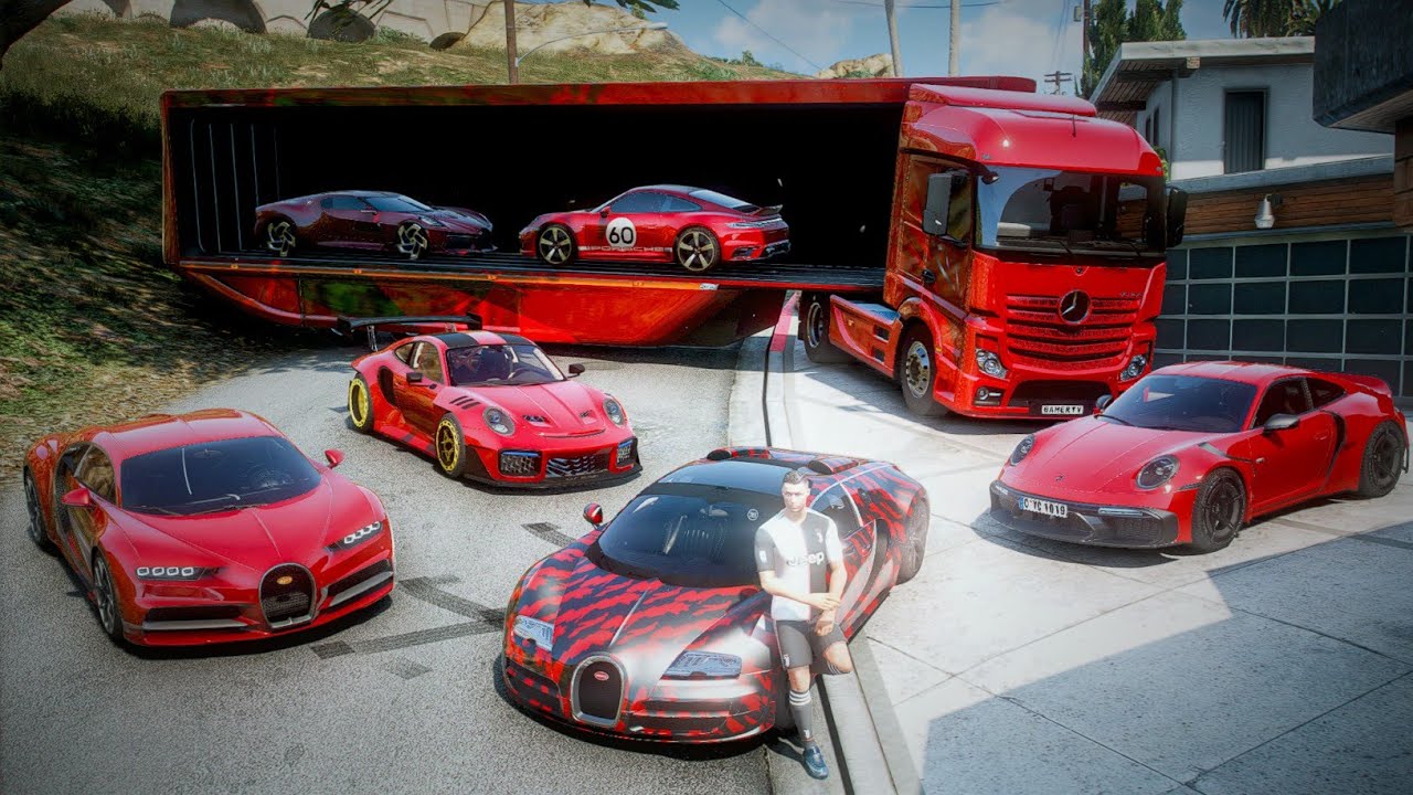 I Stole the RAREST Modified Red Bugatti & Porsche in GTA 5! (Secret Location)
