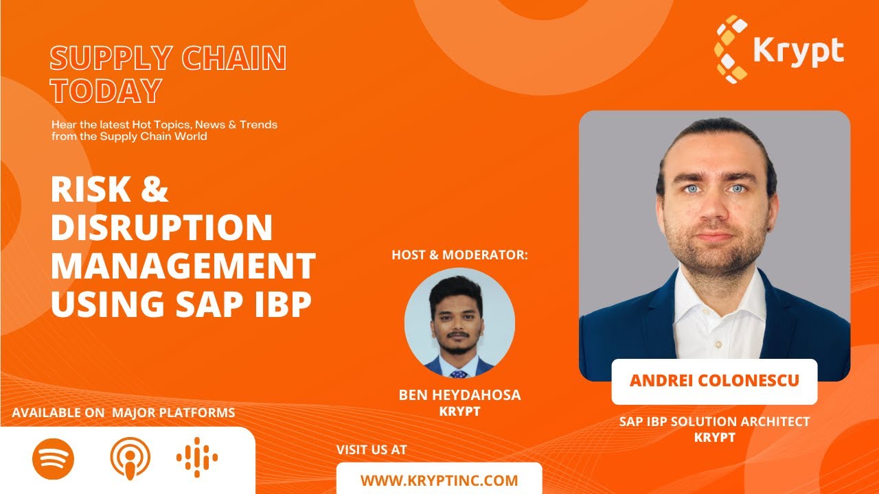 Risk and Disruption Management Using SAP IBP | By Andrei Colonescu