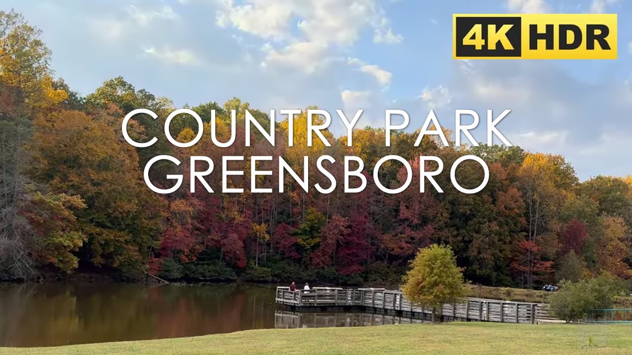 Country Park | Fall Season | Nathanael Green Dr, Greensboro, North Carolina, USA | 4K HDR