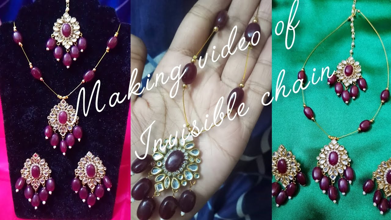 Making video of invisible chain🥰😍🥳🤩💫✨#making #video #jewellery #mcacreations #youtube #explore #diy 