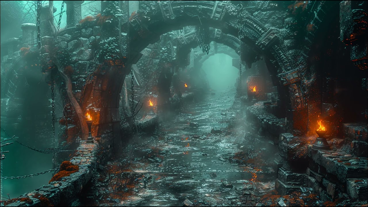 D&D Dungeon Music – Dark Underground Ambience for RPG Exploration (4 Hours)