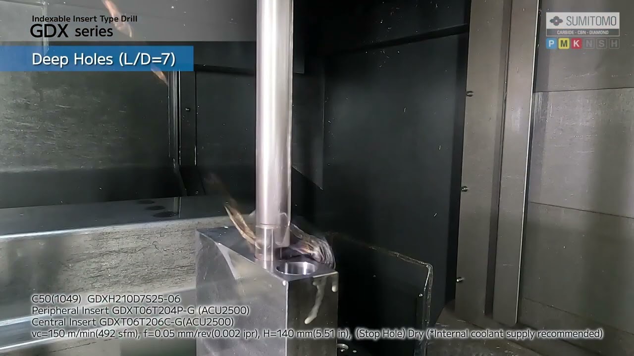 Sumitomo Ταχυτρύπανο GDX SumiDrill - Κορυφαία Διάτρηση για CNC έως 7xD | LOMAT