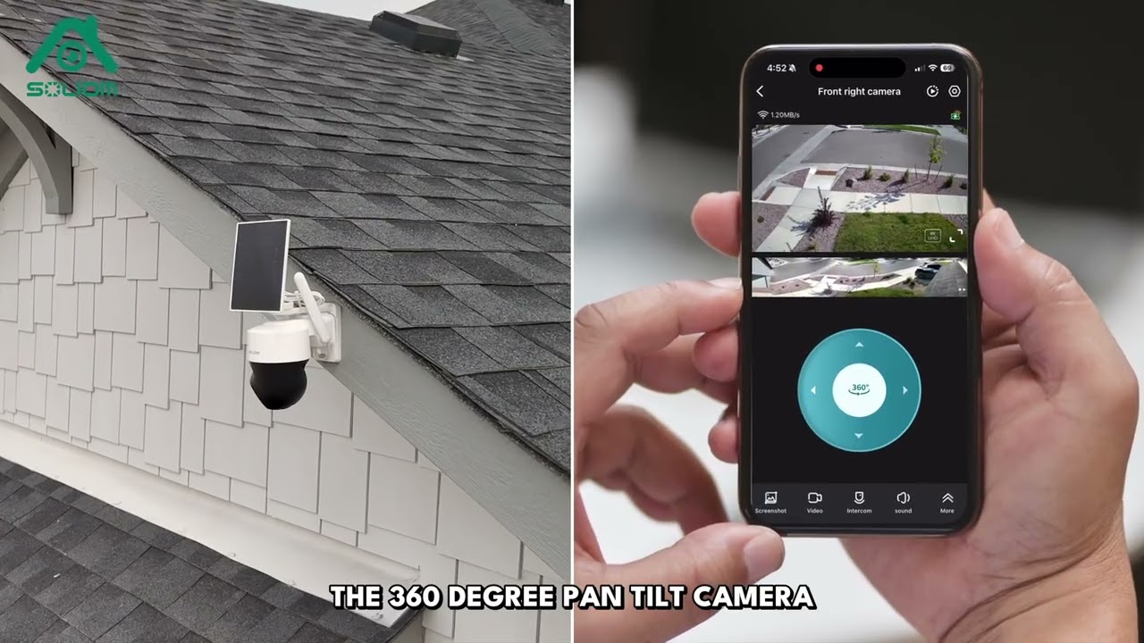 SOLIOM 4K Wireless Security Camera | 8MP Ultra HD, Solar Powered, Smart AI Radar, 360&deg; Coverage