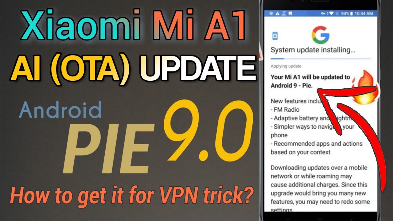 MI A1, Android Pie 9 AI Stable OTA Update On Xiaomi Mi A1, How To Get It? W/O Beta tester | Hindi |