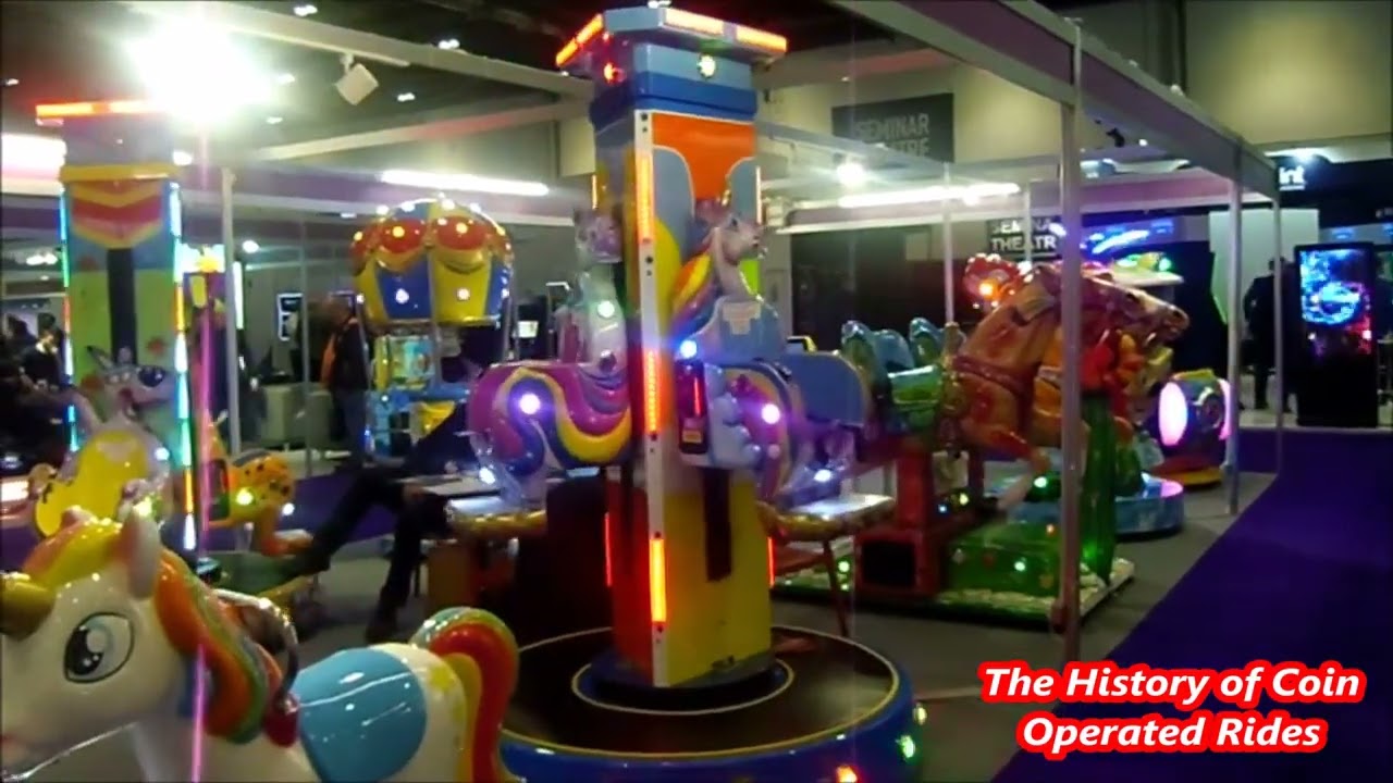 2010s Ital Resina Coin Operated Drop Tower Kiddie Ride - Unicorn
