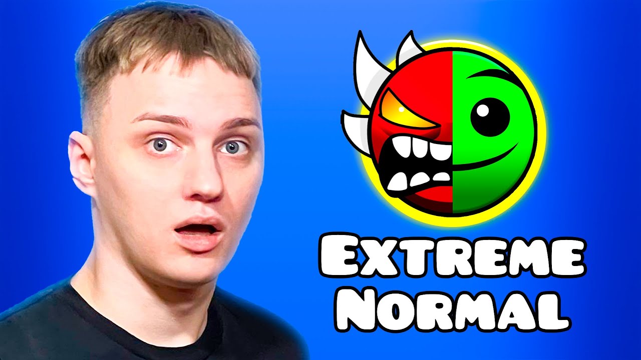 I'm playing a BROKEN level in Geometry Dash.