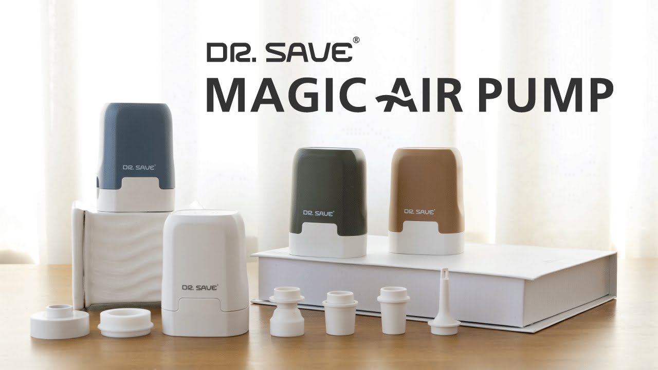 DR. SAVE Magic Air Pump Fast Inflate Deflate for Travel