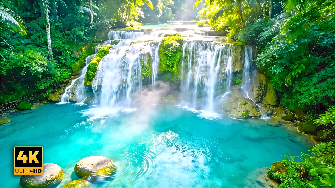 Find Hidden Gems & Relaxing Waterfall Sounds | 4K UHD #asmr #waterfallnature #waterfallambience