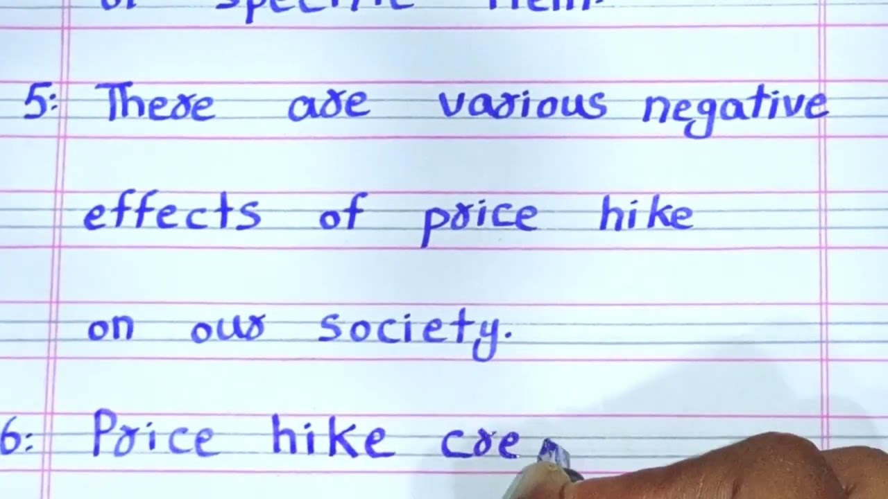 Price Hike Essay in English 10 Lines