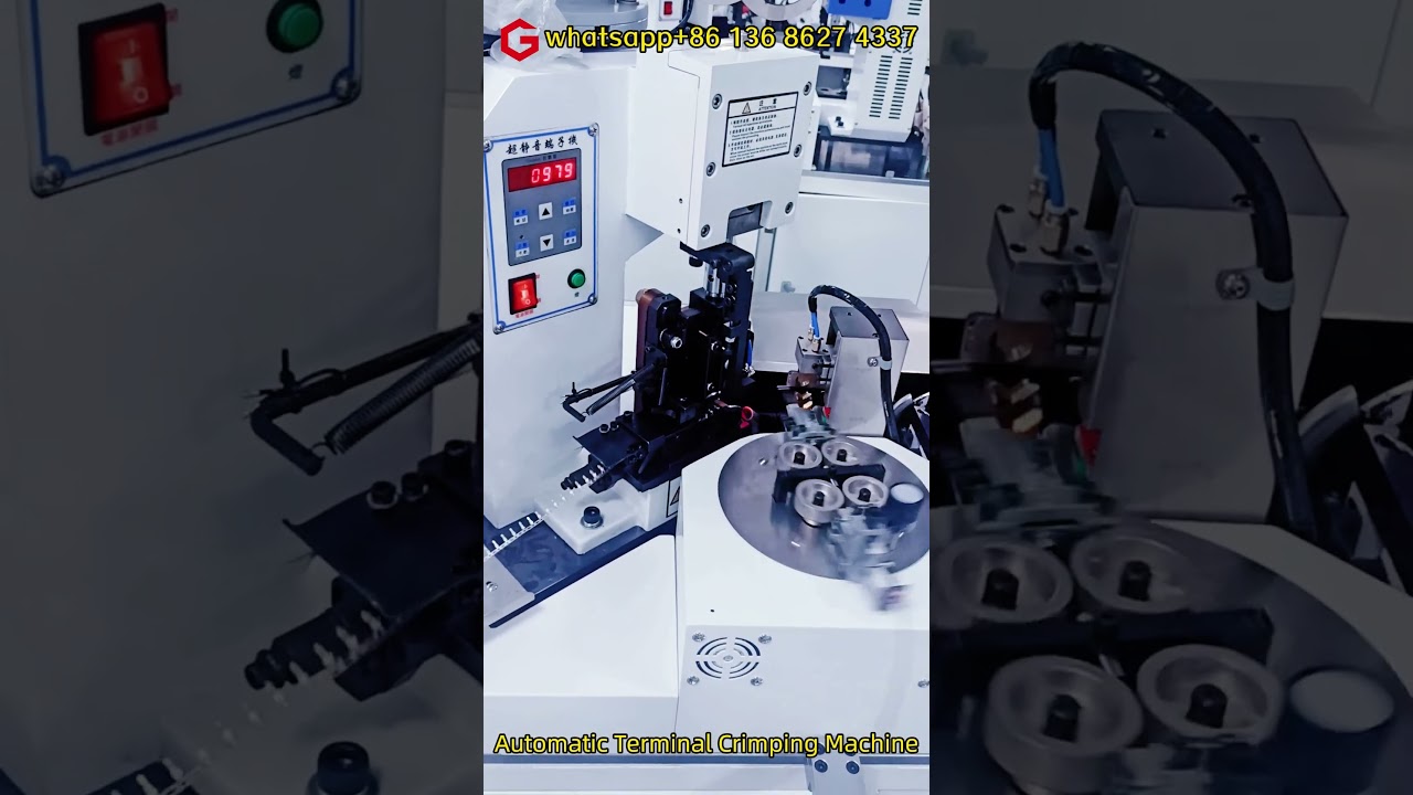 Double-End Automatic Terminal Crimping Machine #wireprocessing #WireHarnessMachine #TerminalCrimping