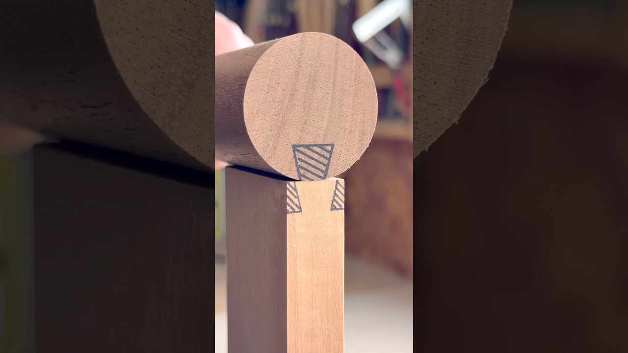 Round Meets Square: Dovetail Joint #shorts #woodworking #diy