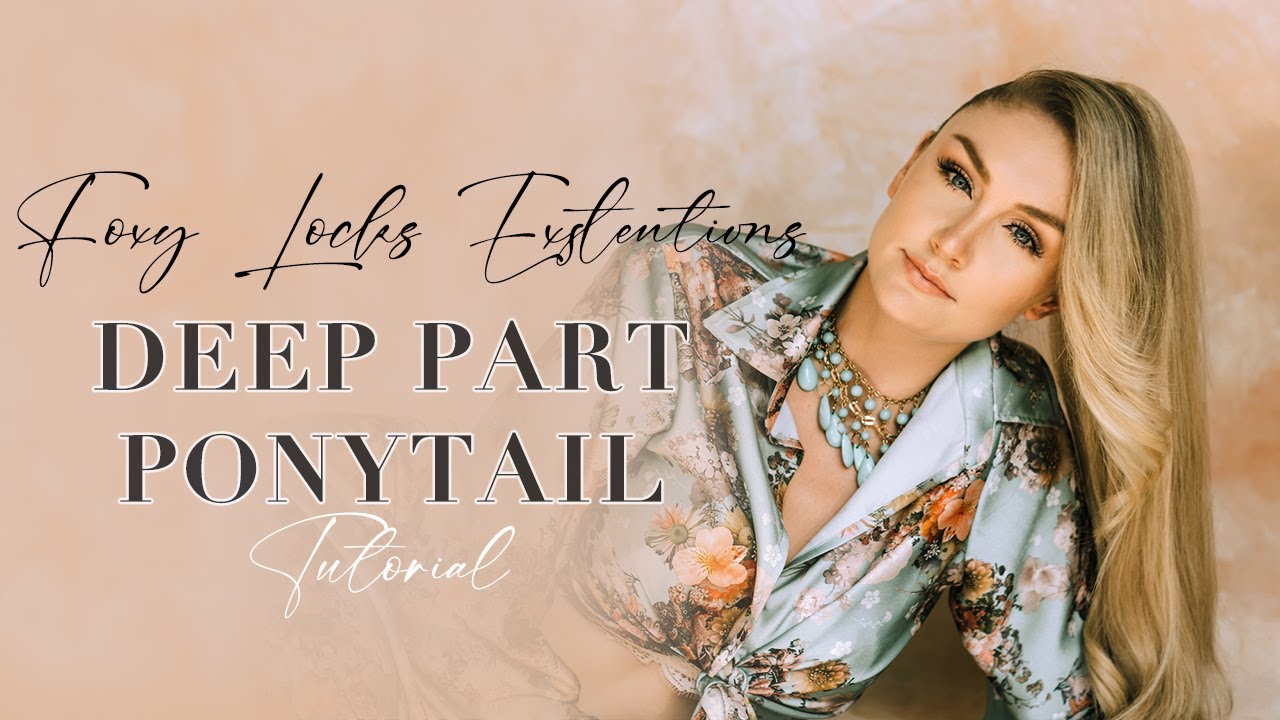 Foxy Locks clip-in ponytail transformation: sleek side-part ponytail tutorial