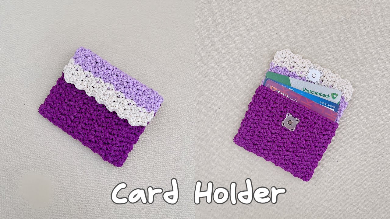 Crochet Card Holder |Mẫu 25| Móc ví đựng thẻ ATM