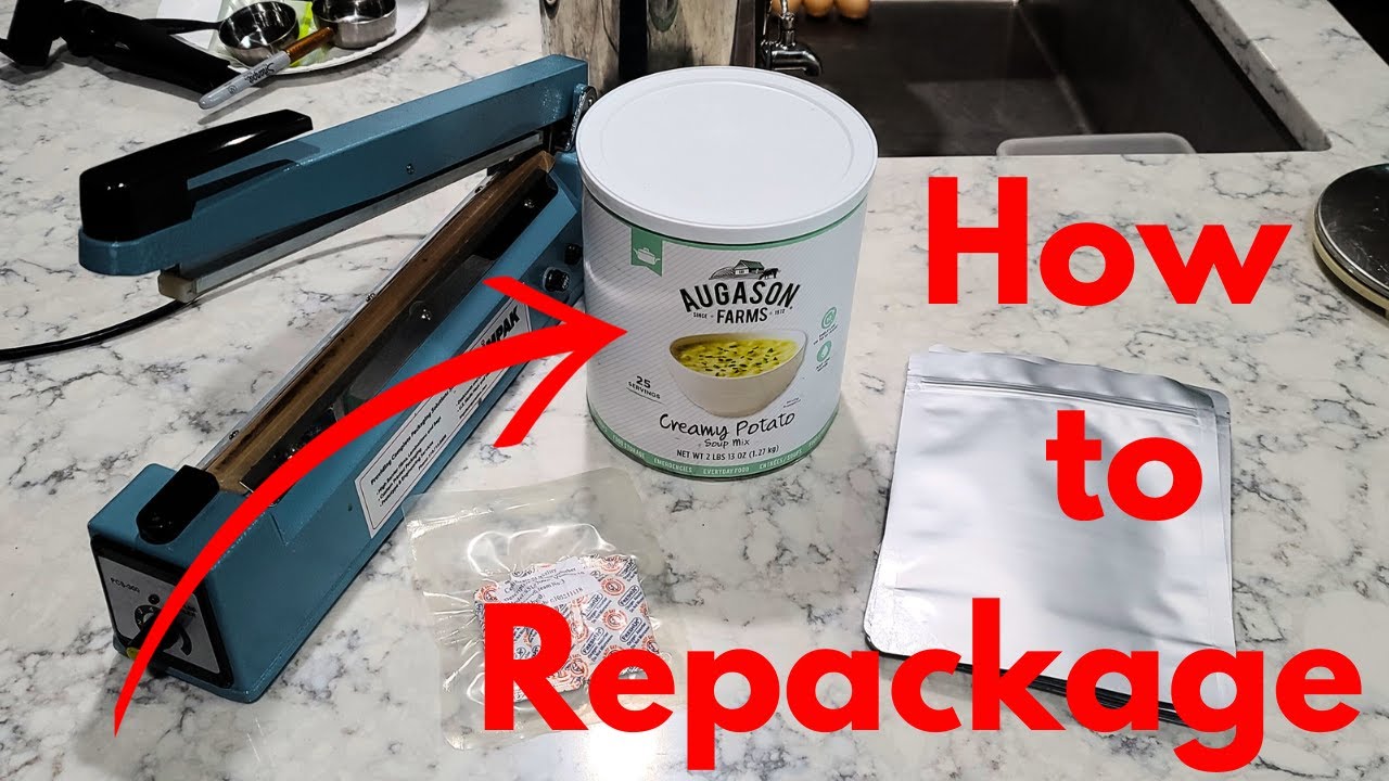Repackage #10 Cans of Freeze Dried or Dehydrated Food