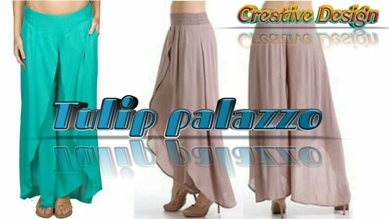 DIY Tulip palazzo /cutting and stitching in Hindi in easy steps