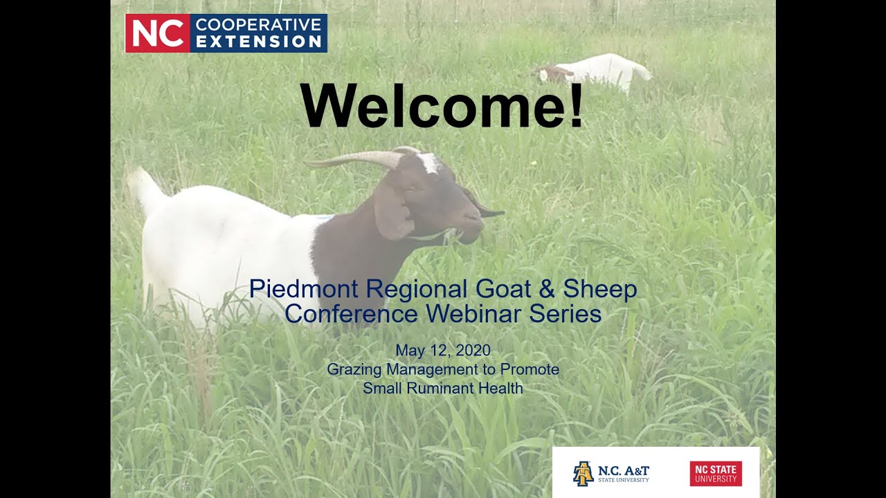2020 Piedmont Regional Goat & Sheep Conference Webinar Series: Grazing Management