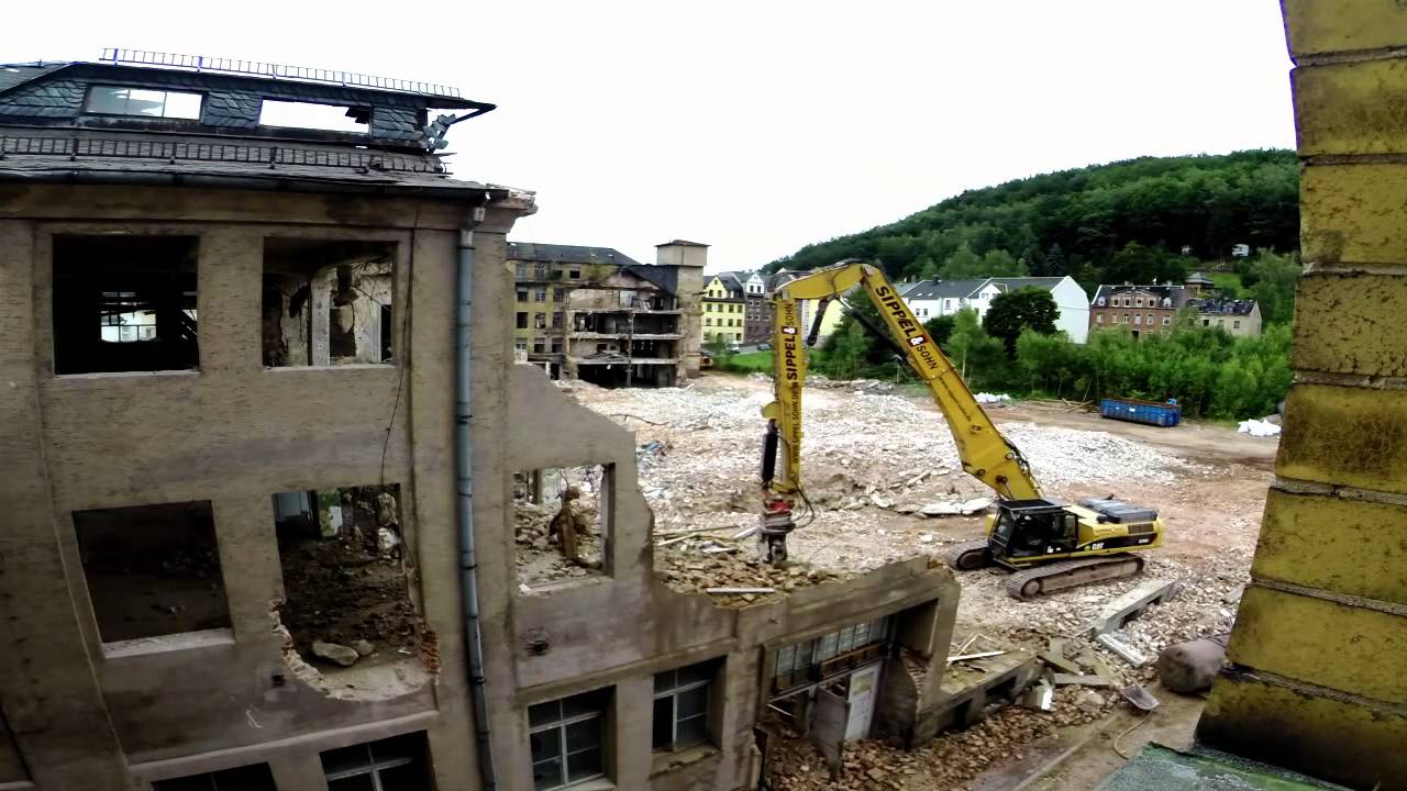 Zeitraffer vom Abriss ABS ( Auer Besteck- und Silberwarenwerke ) Sommer 2015 Haus und Fabrik