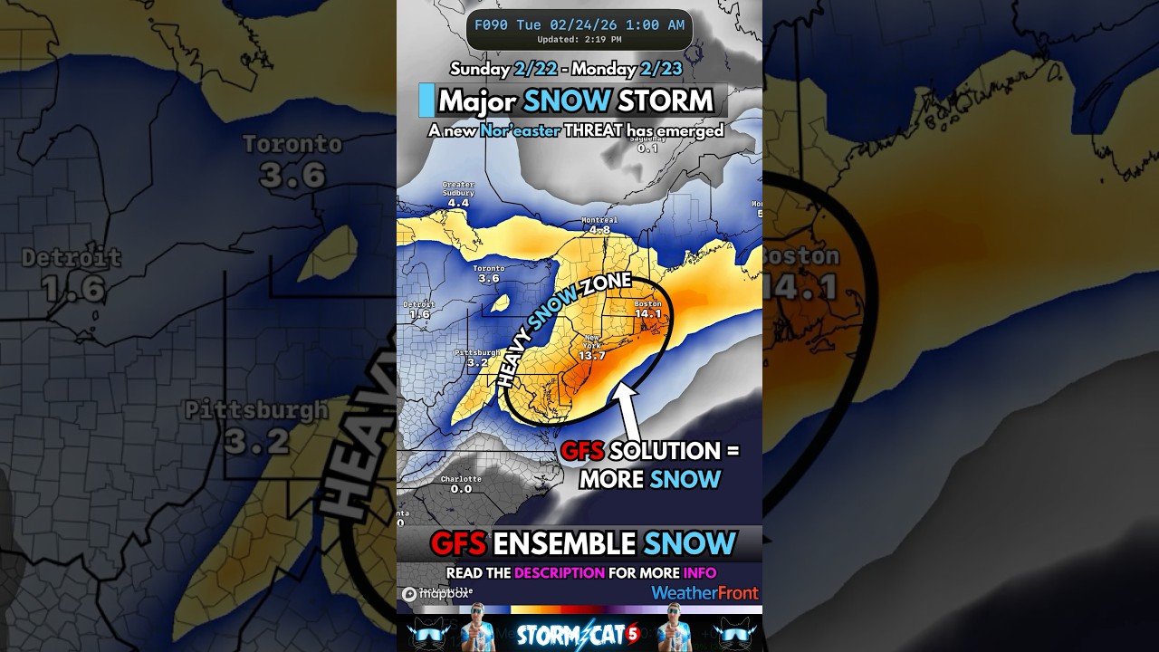 ⚠️ A NEW THREAT is starting to emerge | A HIGH IMPACT Nor&rsquo;easter could drop BIG Snow #weather #snow