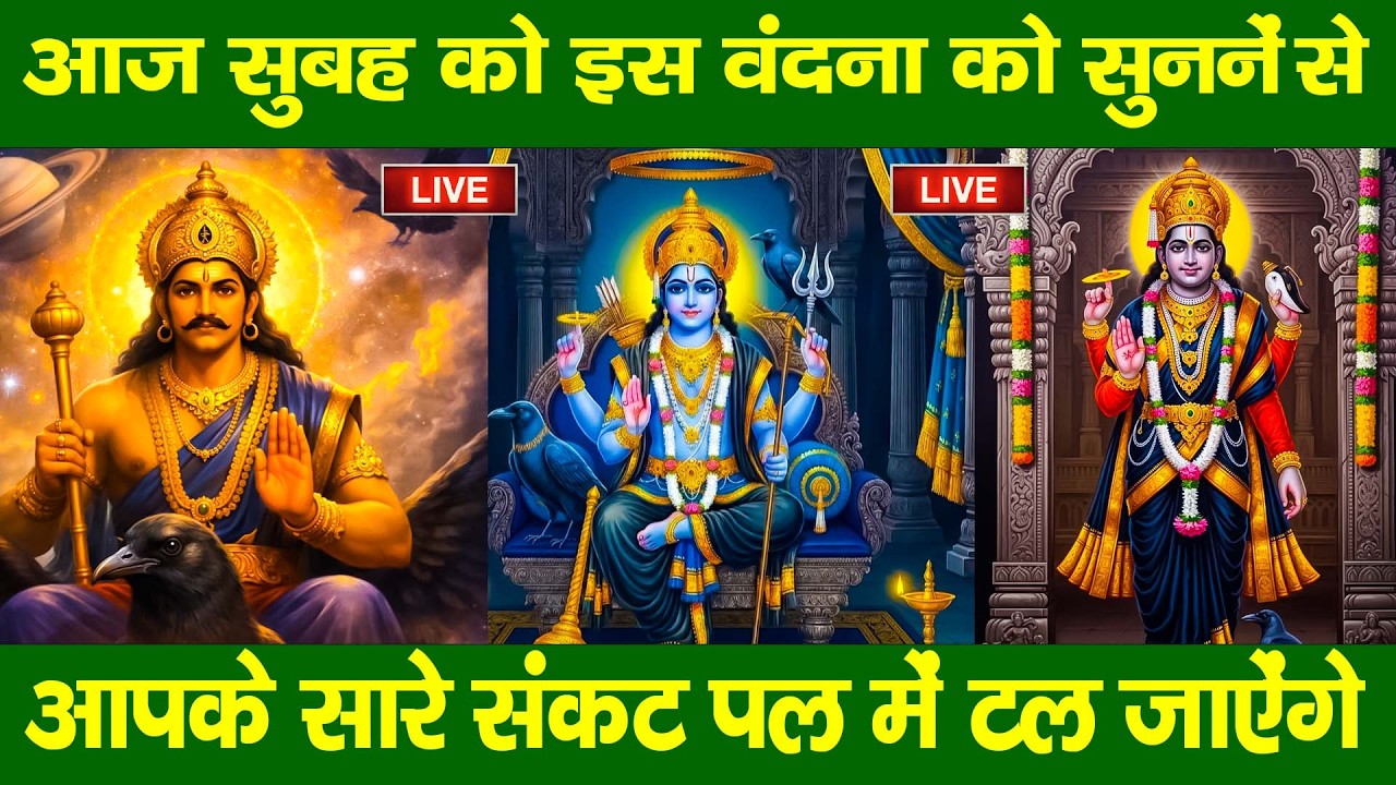 LIVE :शनिवार भक्त्ति -आज सुबह इस वंदना को सुनने से शनिदेव जी प्रसन्न होकर सभी मनोकामनापूर्ण करते है
