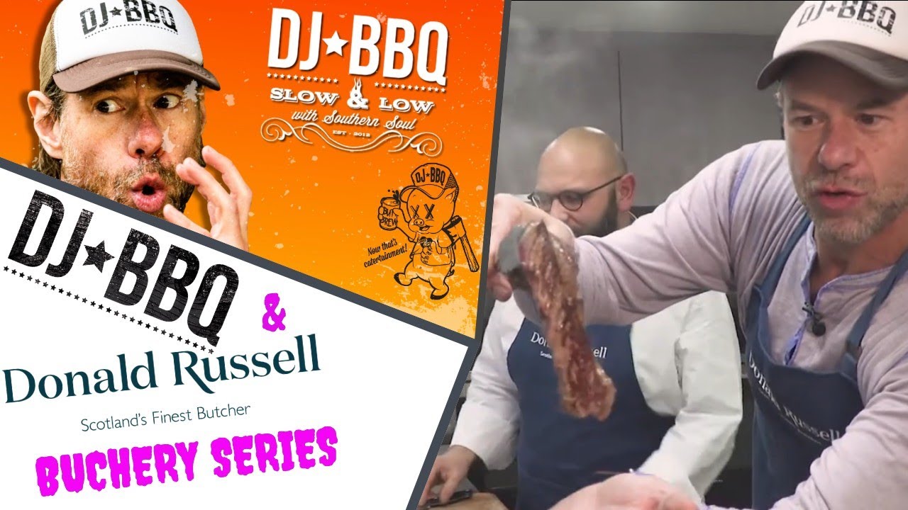 DJ BBQ Cooking up a storm of Steak Onglet at Donald Russell's HQ