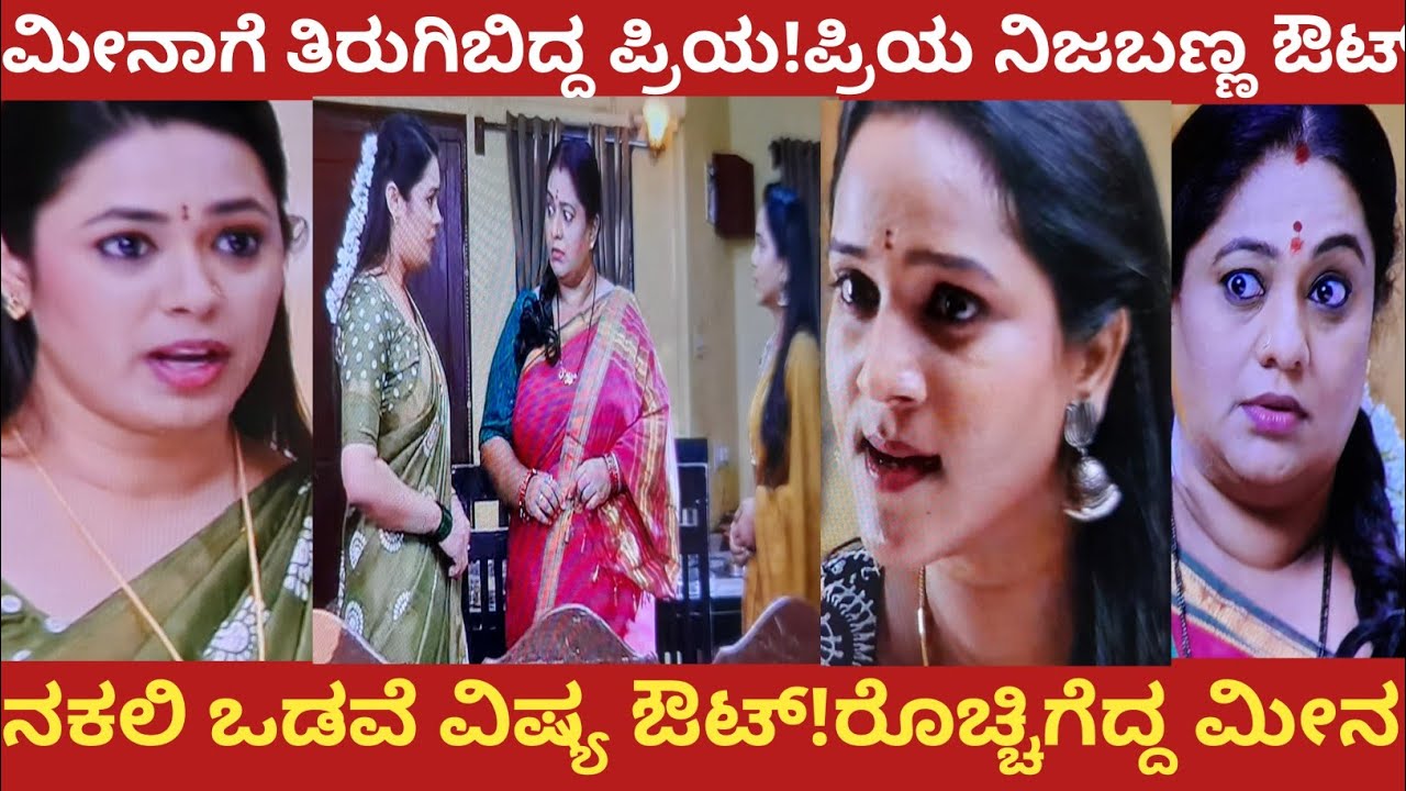 ಮೀನಾಗೆ ತಿರುಗಿಬಿದ್ದ ಪ್ರಿಯ!ಪ್ರಿಯ ನಿಜಬಣ್ಣ ಔಟ್!ನಕಲಿ ಒಡವೆ ವಿಷ್ಯ ಔಟ್!ರೊಚ್ಚಿಗೆದ್ದ ಮೀನ!#nandagokula 