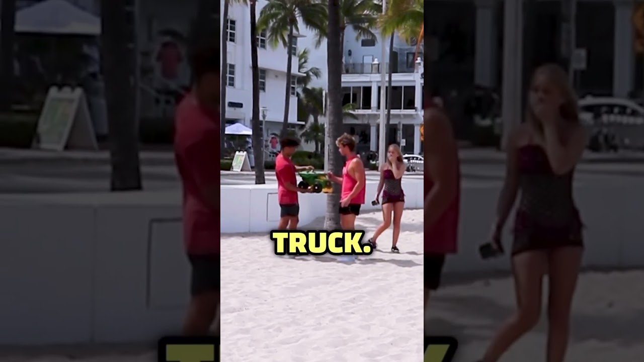 Shocked Reactions: Is That Dump Truck Even Real? 😏 #fakeprank #comedy #shorts