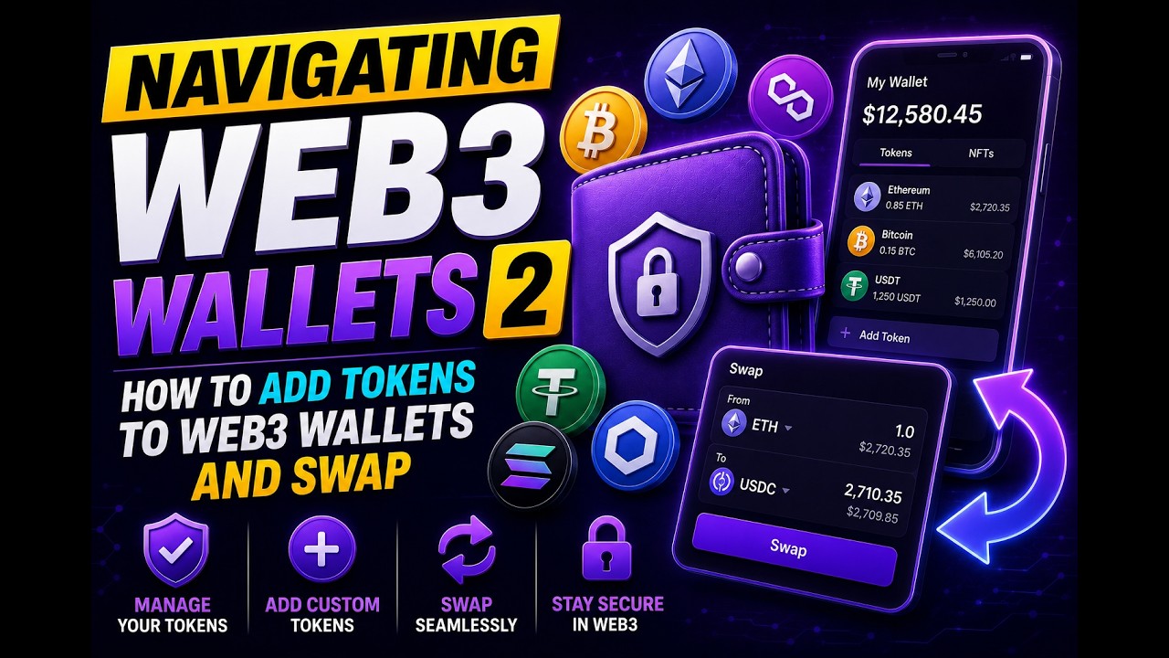 NAVIGATING WEB3 WALLETS 2 | HOW TO ADD TOKENS TO WEB3 WALLETS AND SWAP