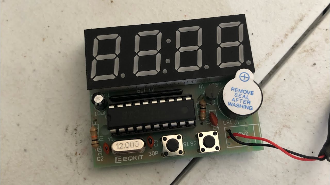 WHDTS 4-Digit Digital Clock Kits with PCB for Soldering Practice Learning Electronics