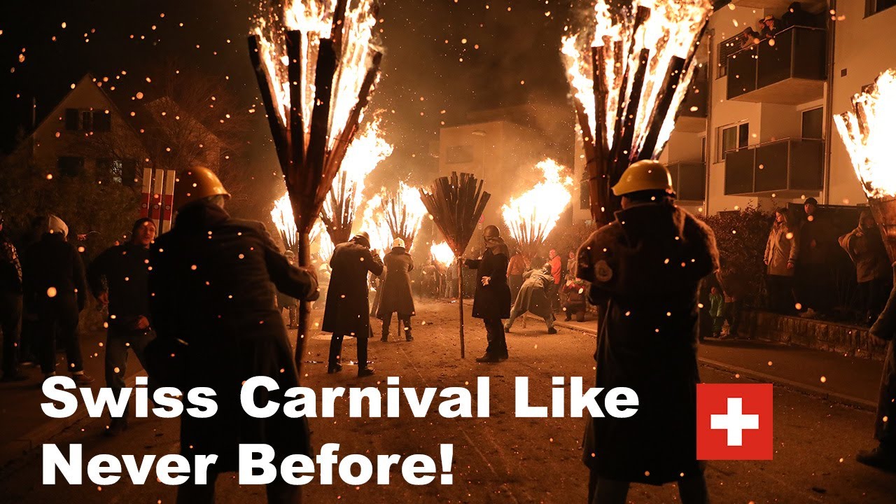 Chienb&auml;se: A Traditional Swiss Carnival 🇨🇭   #carnival #switzerland