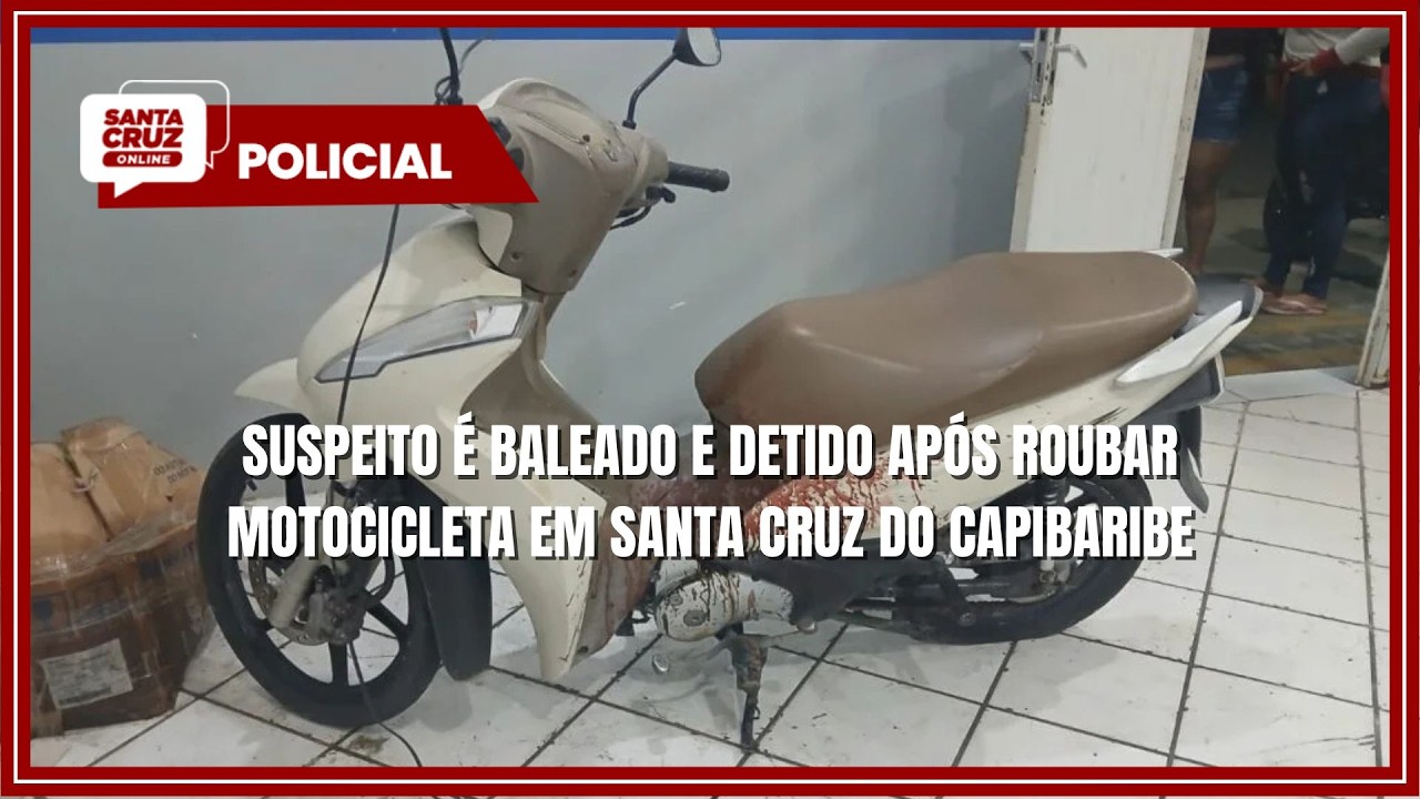 Suspeito é baleado e detido após roubar motocicleta em Santa Cruz do Capibaribe