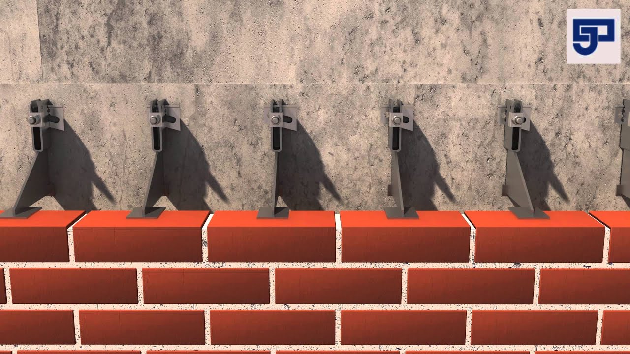 Fassadenbefestigung an JORDAHL&reg; Verblenderkonsolen