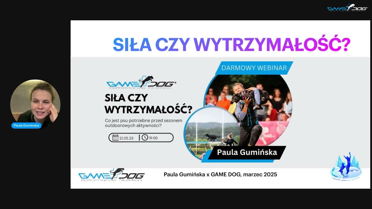 Siła czy wytrzymałość?🔥Jak przygotować psa do sezonu outdoorowego | Paula Gumińska x Game Dog
