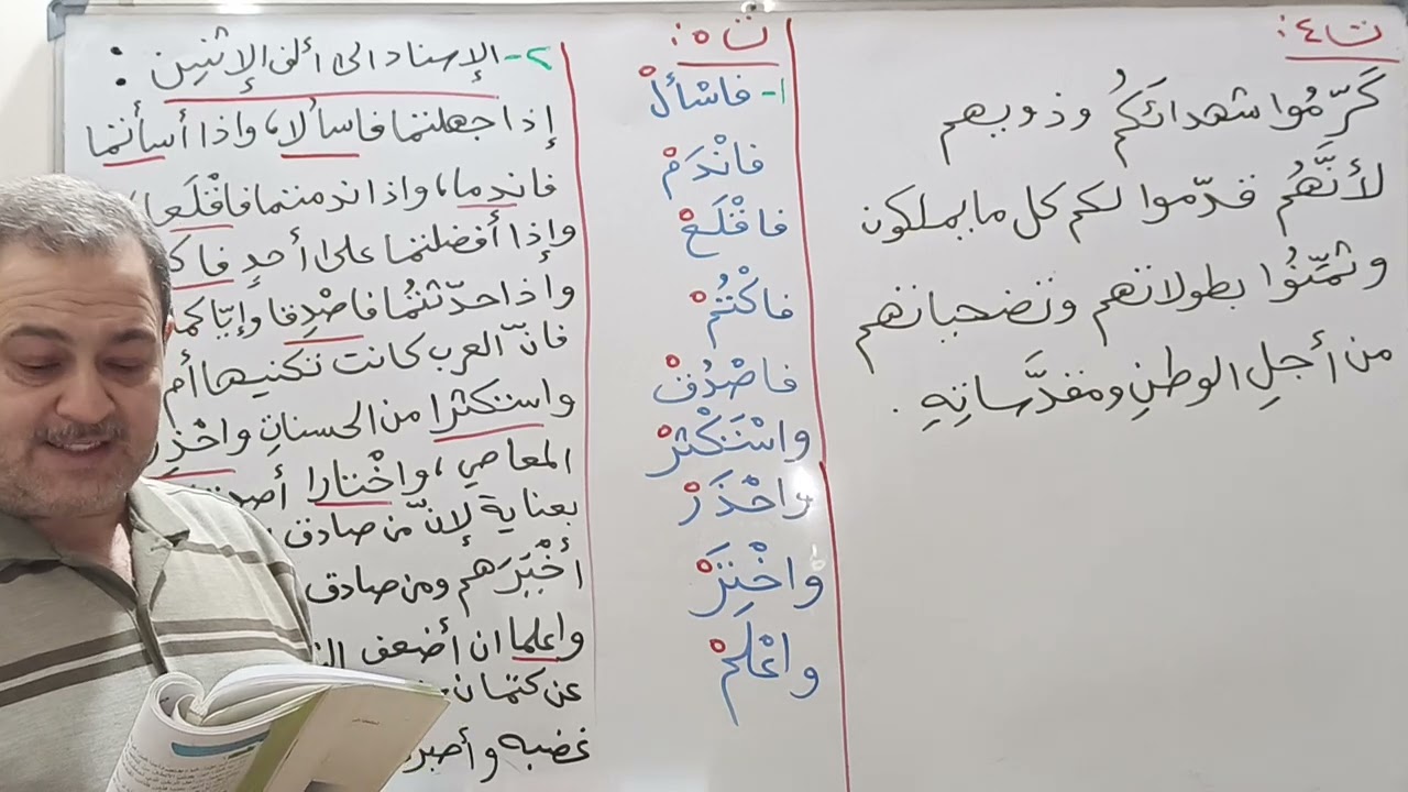 حل تمرينات فعل الأمر ج1الرابع العلمي والأدبي الأستاذ أسامة الانصاري