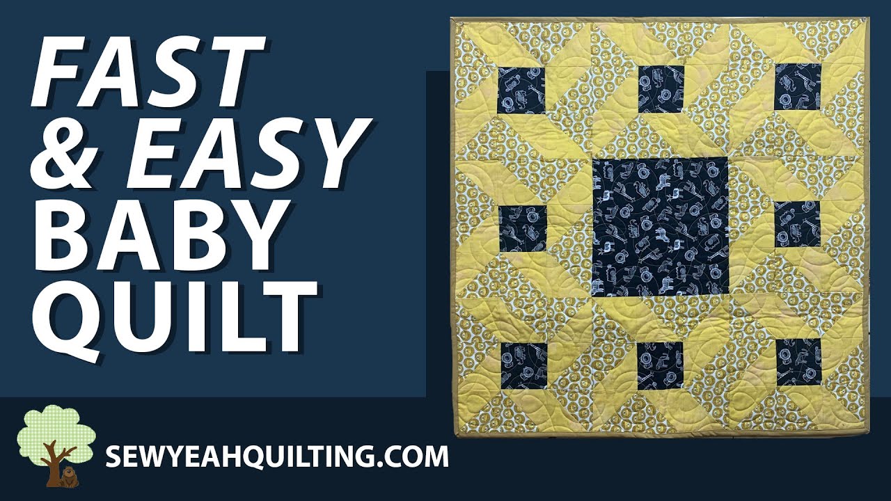 Fast & Easy BABY QUILT TUTORIAL | Free Pattern